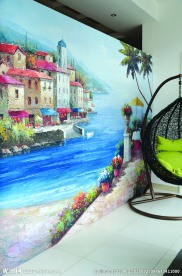 风景实景墙装饰