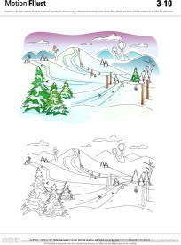 滑雪场插画