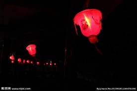 夜晚红灯笼