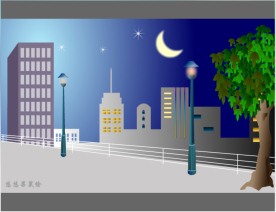 城市夜景flash动画源文件