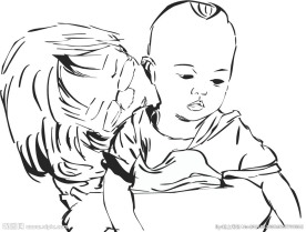 母子速写