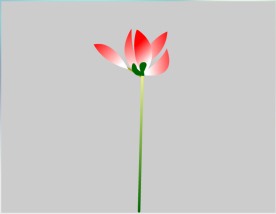 一只红莲花摇摆flash动画