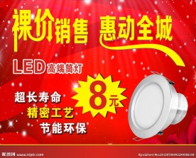 LED筒灯海报