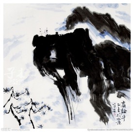 子木水墨作品《高论乎》