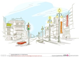 城市风景插画