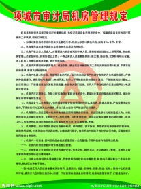 项城市审计局机房管理规定
