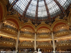 法国巴黎老佛爷百货公司的穹顶