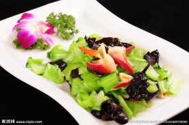 菜梗炒北极贝