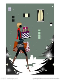 时尚女性生活场景之圣诞礼物