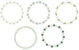 花圈 圆形 花边 植物