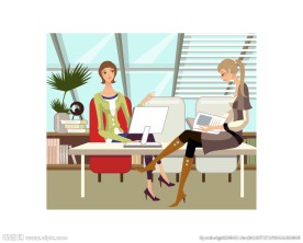 时尚女性办公场景