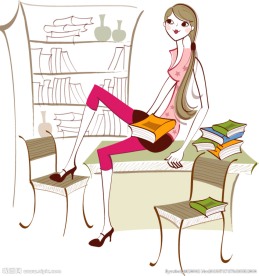 看书的女孩