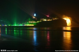 乐山大佛景区夜景