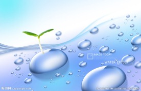 蓝色水珠分层素材