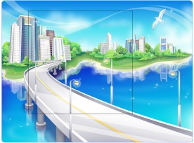 城市风光 夜景 天空 月亮