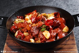 干锅野猪肉
