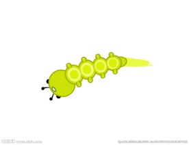 卡通毛毛虫爬行动画