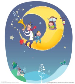 梦幻卡通人物插画