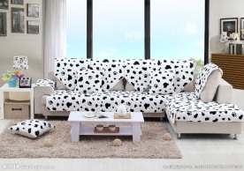 斑点狗毛绒沙发垫