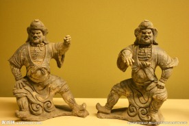 唐代门神雕像