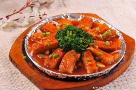 铁板鲍汁豆腐