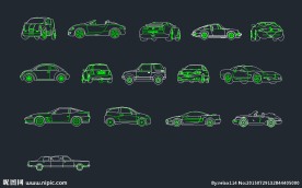 汽车CAD模型 立面图