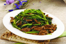 菠菜炒猪肝
