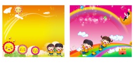 卡通彩虹背景