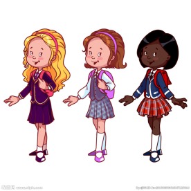 卡通女学生