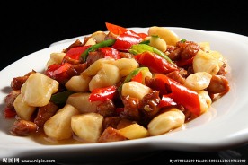 菱角米炒肉