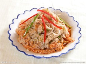 豆芽拌面筋