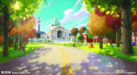 童话世界水彩画