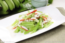 本芹滑炒虾丝