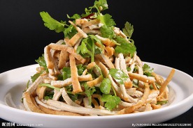 豆丝三叶香菜豆腐丝油豆腐