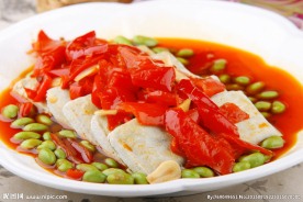 剁椒臭豆腐蒸毛豆