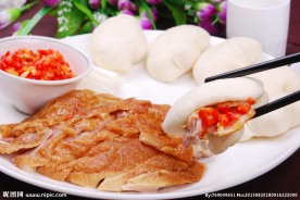 夹饼吊烧鸭
