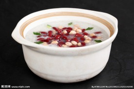 腰豆花生砂锅粥