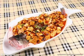 麻婆豆腐烩鲈鱼