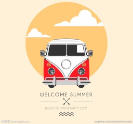 夏日复古 旅游大巴