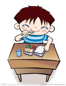 自己吃饭的娃娃