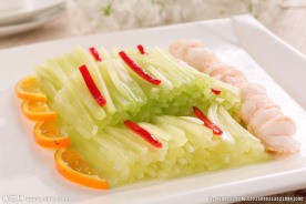 虾仁炝青笋
