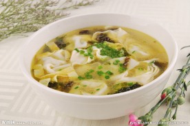 鸡汤菜肉大馄饨