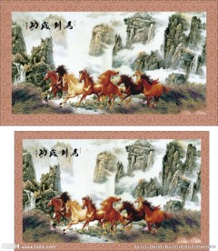 马到成功 八匹骏马