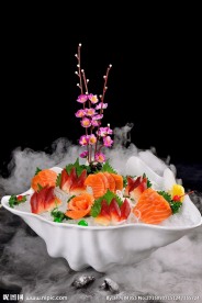 三文鱼拼北极贝