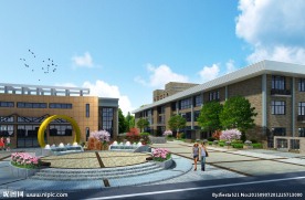 建筑效果图 门口设计