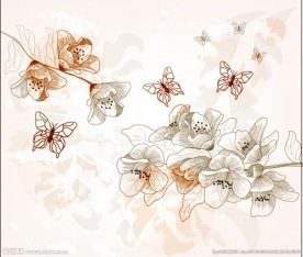 手绘花蝴蝶