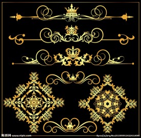 金色欧式花纹