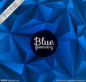 蓝色几何形背景设计矢量图