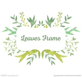 绿色树叶框架