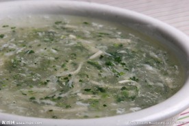 荠菜肉丝豆腐羹